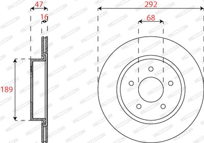 Brake Disc FERODO DDF2786C