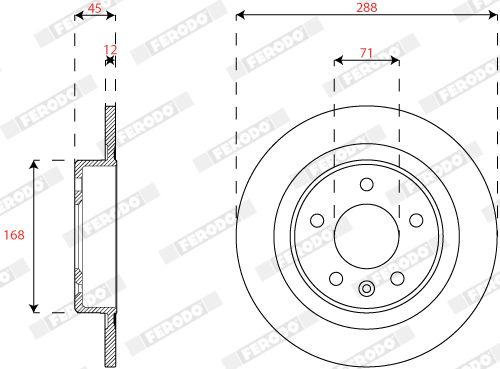 FERODO DDF2812C Brake Disc