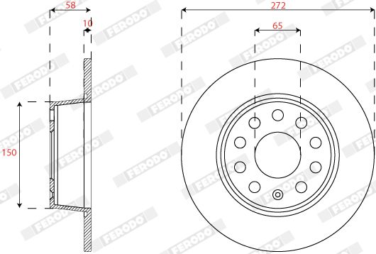 FERODO DDF2825C Brake Disc