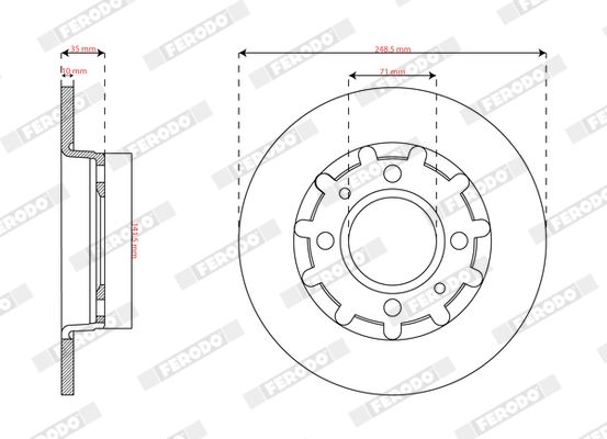 FERODO DDF2985C Brake Disc