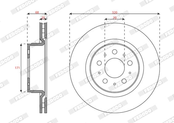 FERODO DDF3015C Brake Disc