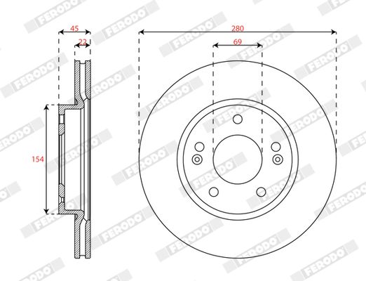 FERODO DDF3056C Brake Disc