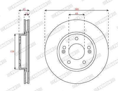 Brake Disc FERODO DDF3056C