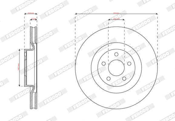 FERODO DDF3111C Brake Disc
