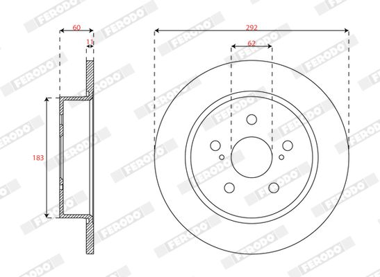 FERODO DDF3112C Brake Disc