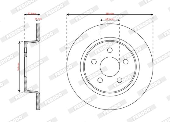 FERODO DDF3123 Brake Disc