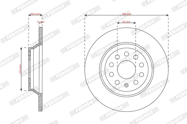 FERODO DDF3169C Brake Disc