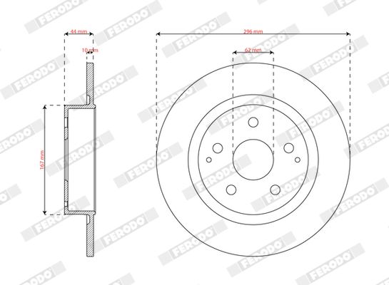 FERODO DDF3177C Brake Disc