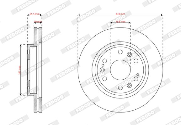 FERODO DDF3195-1 Brake Disc