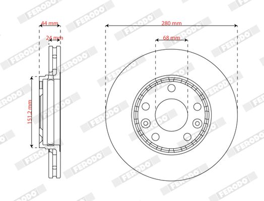 FERODO DDF3198C Brake Disc