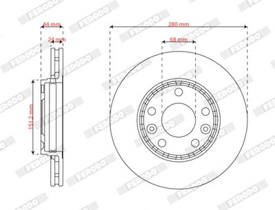 Brake Disc FERODO DDF3198C
