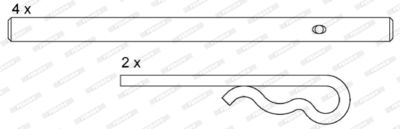 Accessory Kit, disc brake pad FERODO FAC164