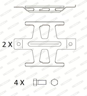 Accessory Kit, disc brake pad FERODO FAC174