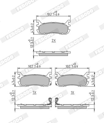 FERODO FDB1012 Brake Pad Set, disc brake