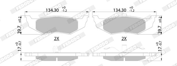 FERODO FDB1099 Brake Pad Set, disc brake