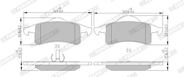 FERODO FDB1524 Brake Pad Set, disc brake