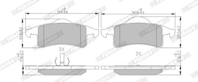Brake Pad Set, disc brake FERODO FDB1524