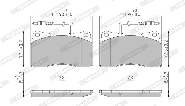 FERODO FDB1545 Brake Pad Set, disc brake