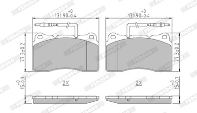 Brake Pad Set, disc brake FERODO FDB1545