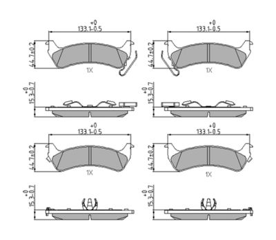 Brake Pad Set, disc brake FERODO FDB1549