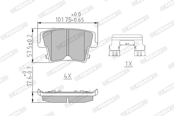 FERODO FDB1953 Brake Pad Set, disc brake