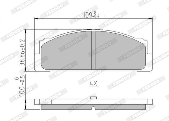 FERODO FDB22 Brake Pad Set, disc brake