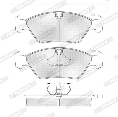FERODO FDB256 Brake Pad Set, disc brake