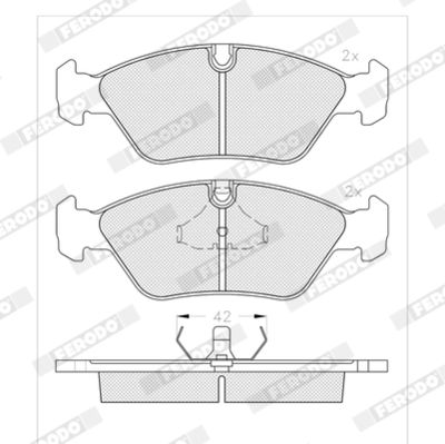 Brake Pad Set, disc brake FERODO FDB256