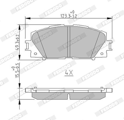FERODO FDB4310 Brake Pad Set, disc brake