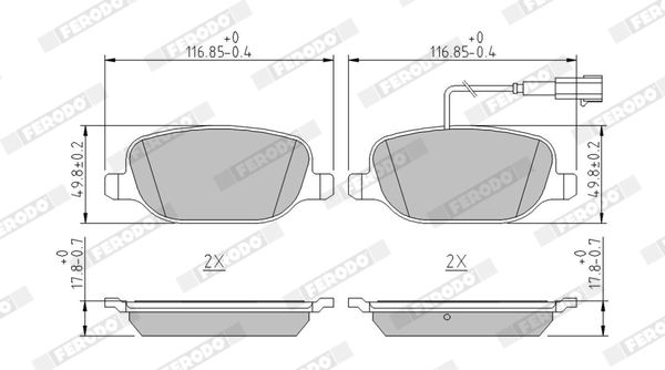 FERODO FDB4337 Brake Pad Set, disc brake
