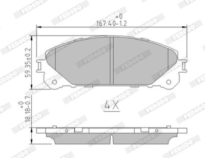 Brake Pad Set, disc brake FERODO FDB4354