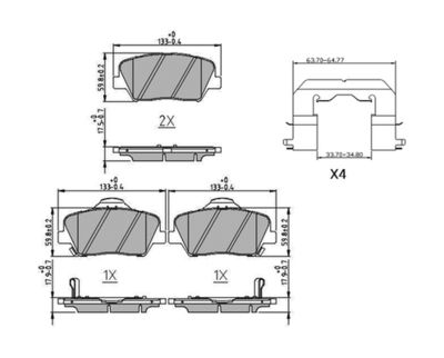 Brake Pad Set, disc brake FERODO FDB4396