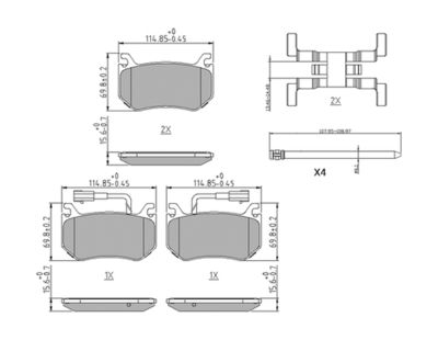 Brake Pad Set, disc brake FERODO FDB4847