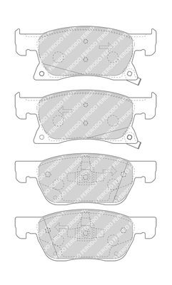 Brake Pad Set, disc brake FERODO FDB4933