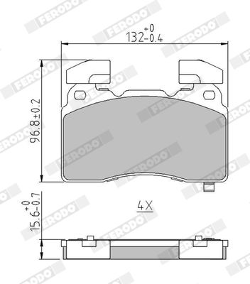 Brake Pad Set, disc brake FERODO FDB5058