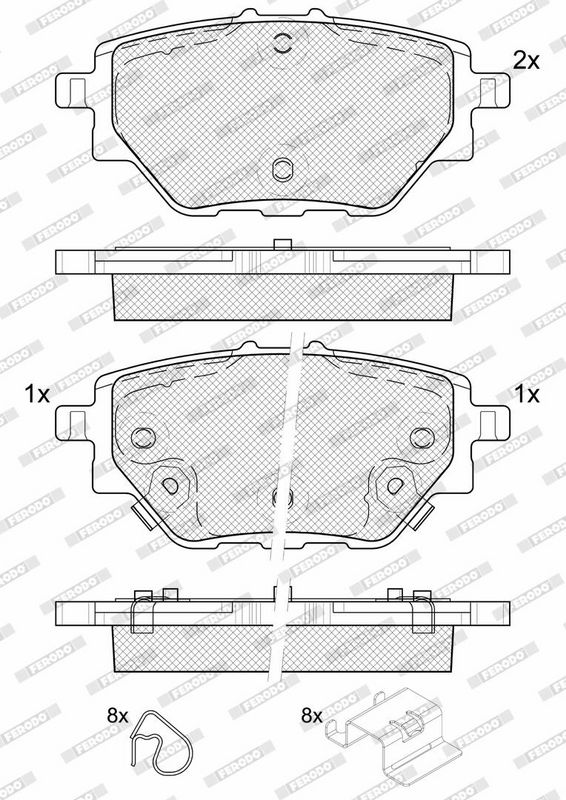 FERODO FDB5125 Brake Pad Set, disc brake