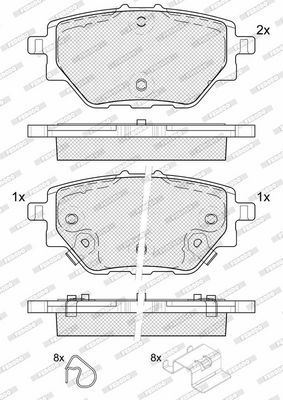 Brake Pad Set, disc brake FERODO FDB5125