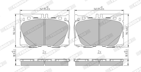 FERODO FDB5149 Brake Pad Set, disc brake