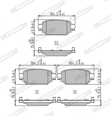 FERODO FDB5247 Brake Pad Set, disc brake