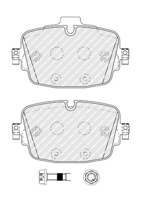 Brake Pad Set, disc brake FERODO FDB5387