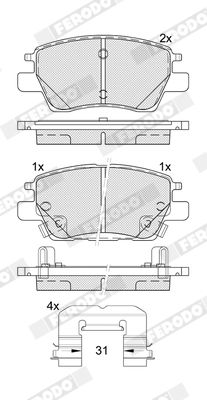 FERODO FDB5398 Brake Pad Set, disc brake