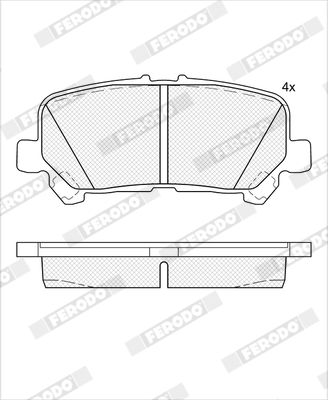 Brake Pad Set, disc brake FERODO FDB5415