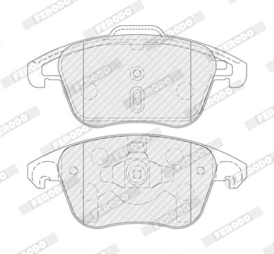 Brake Pad Set, disc brake FERODO FDB5448