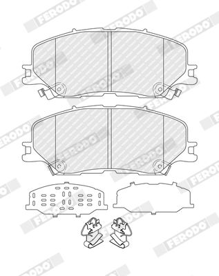 Brake Pad Set, disc brake FERODO FDB5542