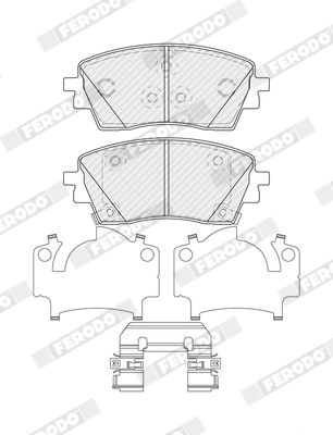 Brake Pad Set, disc brake FERODO FDB5632