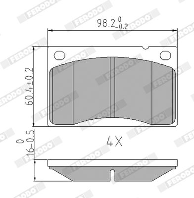 FERODO FDB813 Brake Pad Set, disc brake