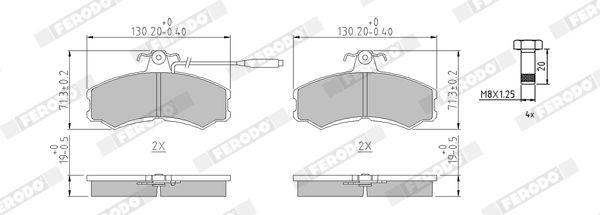 FERODO FVR287 Brake Pad Set, disc brake