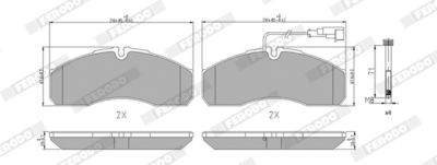 Brake Pad Set, disc brake FERODO FVR4248