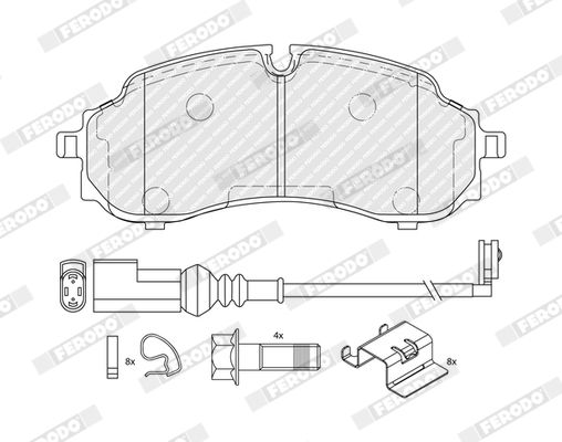 FERODO FVR5539 Brake Pad Set, disc brake