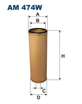 Secondary Air Filter FILTRON AM 474W